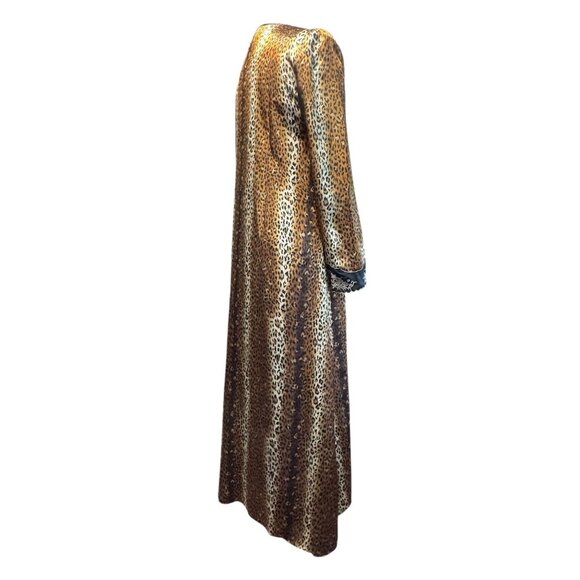 Kim Rogers Leopard Print 2-Piece Set Medium Intimates Robe & Nightgown - Picture 12 of 14